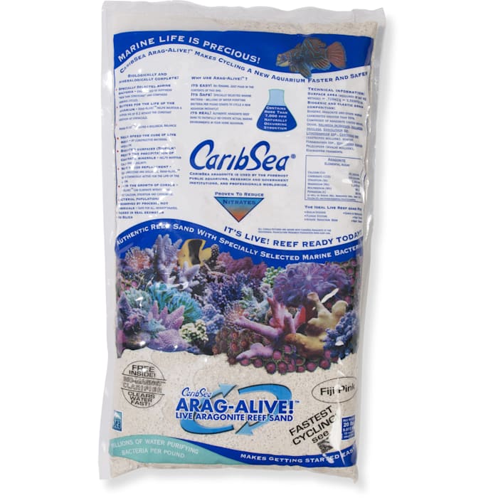 BEST BY DEC 2027) Carib Sea Arag-Alive! Special Grade Reef Sand Aquarium Substrate  20 Lb  Fiji Pink