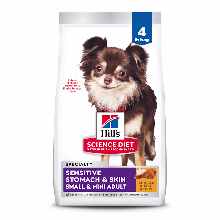 Hill s Science Diet Adult Sensitive Stomach & Skin Small & Mini Chicken Recipe Dry Dog Food  4 lb bag