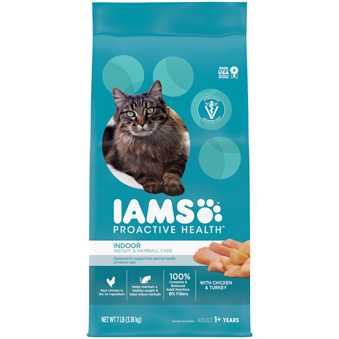 (Best By Feb  05/2025) Iams Proactive Health Chicken And Turkey Dry Cat Food  7 Lb Bag