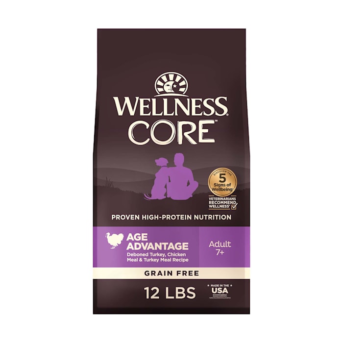 Wellness CORE Natural Grain Free Dry Dog Food  Senior  12-Pound Bag ( 08/07/25)