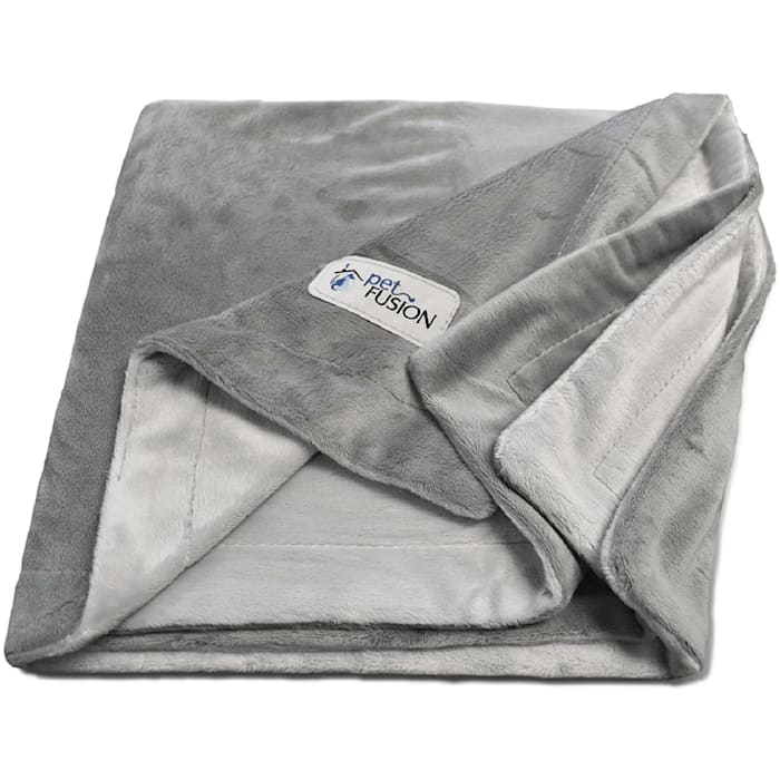 PetFusion Microplush Pet Blanket (L  Gray - 53 x 44 )