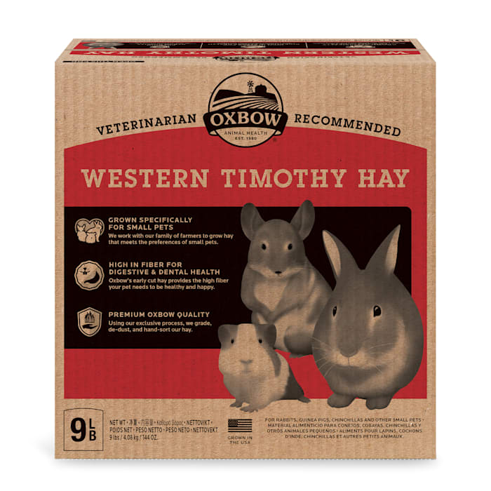 Oxbow Western Timothy Hay Dry Small Animal Food  9 lbs.