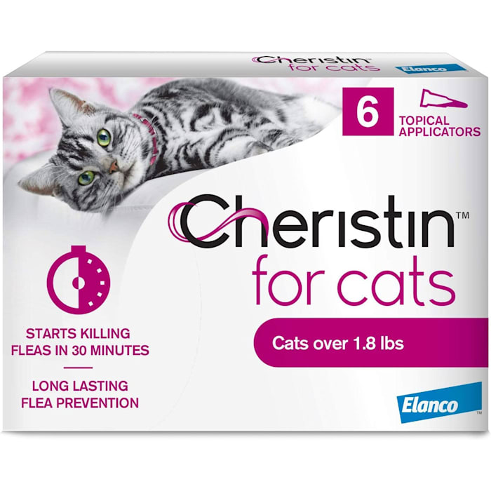 Cheristin for Cats Topical Liquid Flea Treatment  6 Treatments (No Exp. Date) 