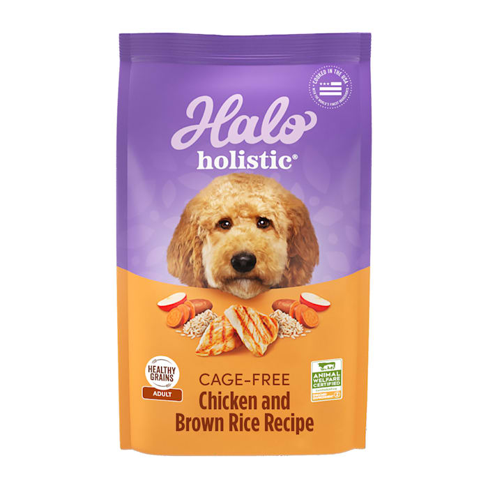 (Best by 04/29/2026)Halo Natural Dry Dog Food  Chicken & Chicken Liver Recipe  21-Pound Bag