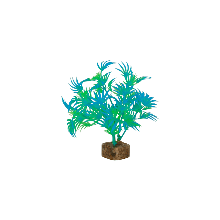 GloFish Green And Blue Plant Fluorescent Under Blue LED Light Aquarium Decor, Small ( 12 pieces) 