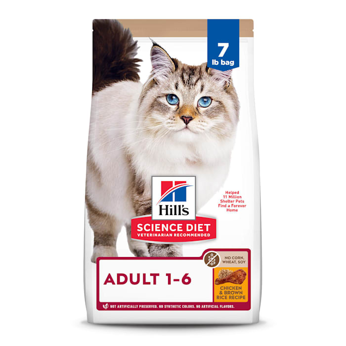 Hill's Science Diet Adult No Corn, Wheat or Soy Dry Cat Food, Chicken Recipe, 7 lb Bag (B083FHLDZ5)