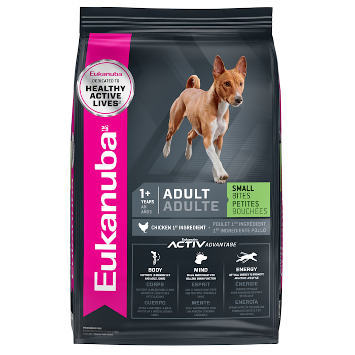 Best by 12/22/25 Eukanuba Adult Small Bites Chicken Flavor Dry Dog Food, 5 lbs.