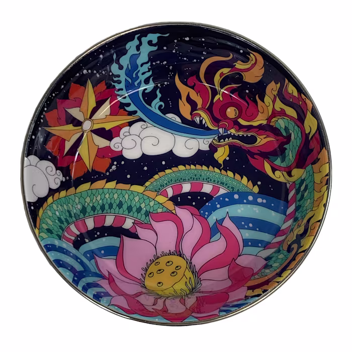 Multipet Komodo Reptile Bowl with Dragon Design, Large