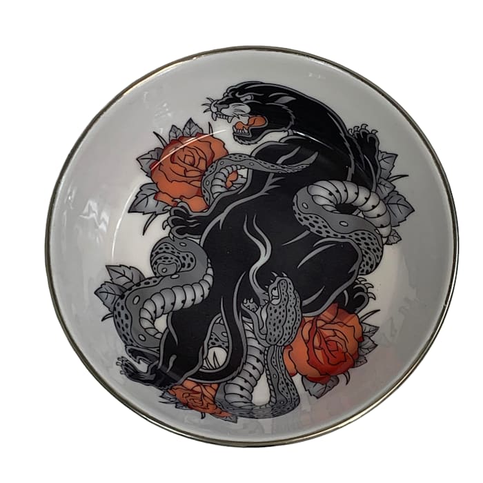 Multipet Komodo Reptile Bowl with Panther Design, Large