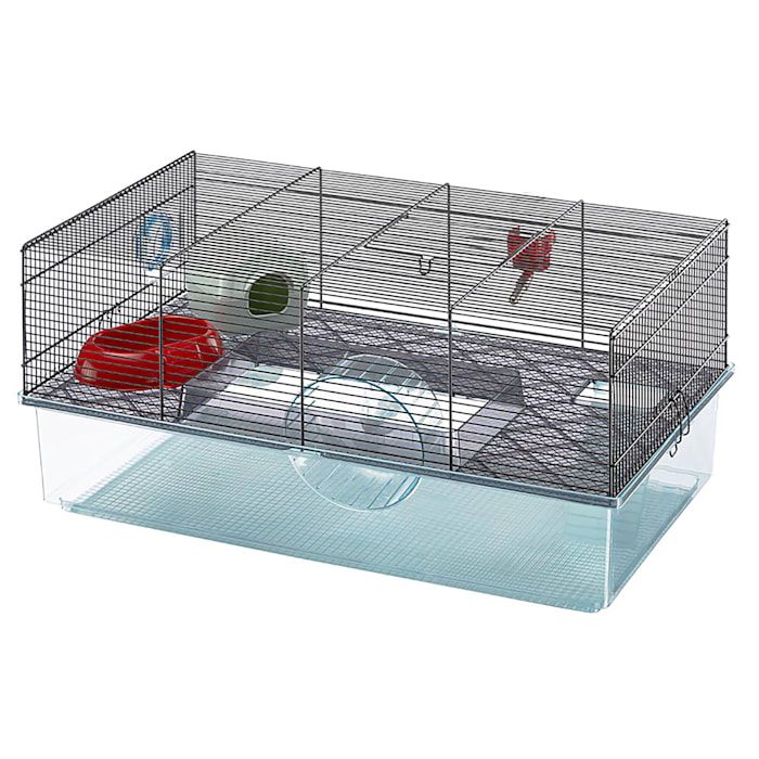 ferplast favola large hamster and small animal cage with water bottle  food dish & hamster hide-out