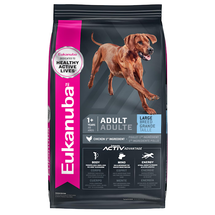 eukanuba adult large breed dry dog food, 30 lbs.