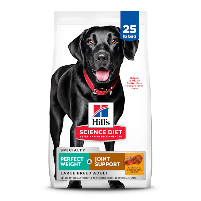 Hill's Science Diet Adult Perfect Weight & Joint Support Chicken Recipe Large Breed Dry Dog Food, 25 lbs.