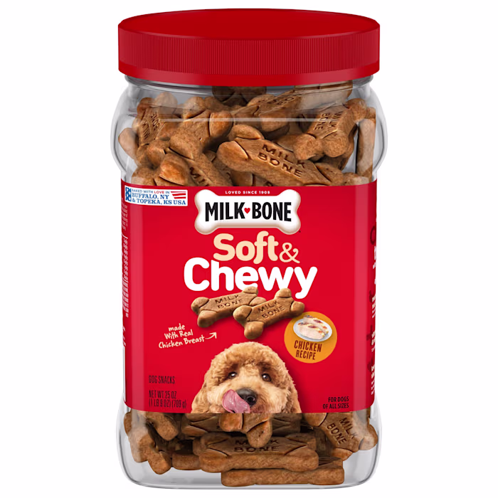 Milk-Bone Soft and Chewy Dog Treats  Chicken Recipe with Chicken Breast  25oz. Bag