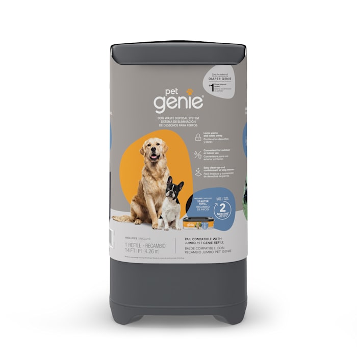 Pet Genie Dog Waste Disposal System  Gray  up to 2 Month Refill Included