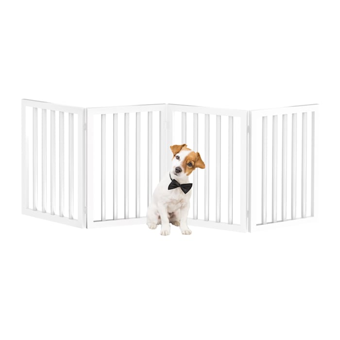 Pet Gate  ? Dog Gate for Doorways Stairs or Room  ? 23.75-inch-Tall Freestanding 4 Panel A