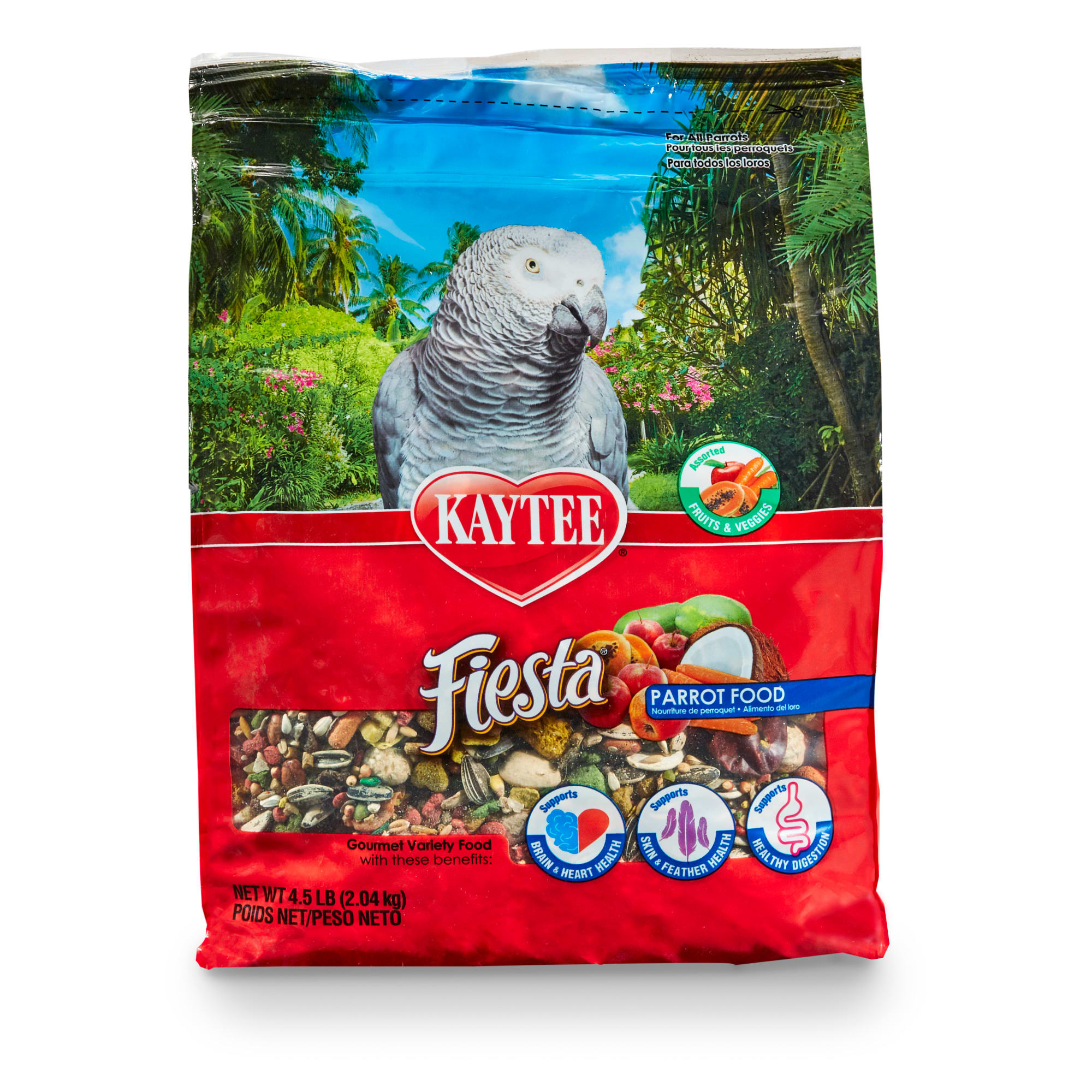 Kaytee Fiesta MAX Parrot Food Fruits Nuts Grains Mix 25lbs