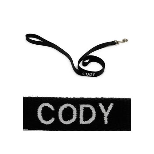 Coastal Pet Personalized Black Single-Ply Dog Leash, Medium