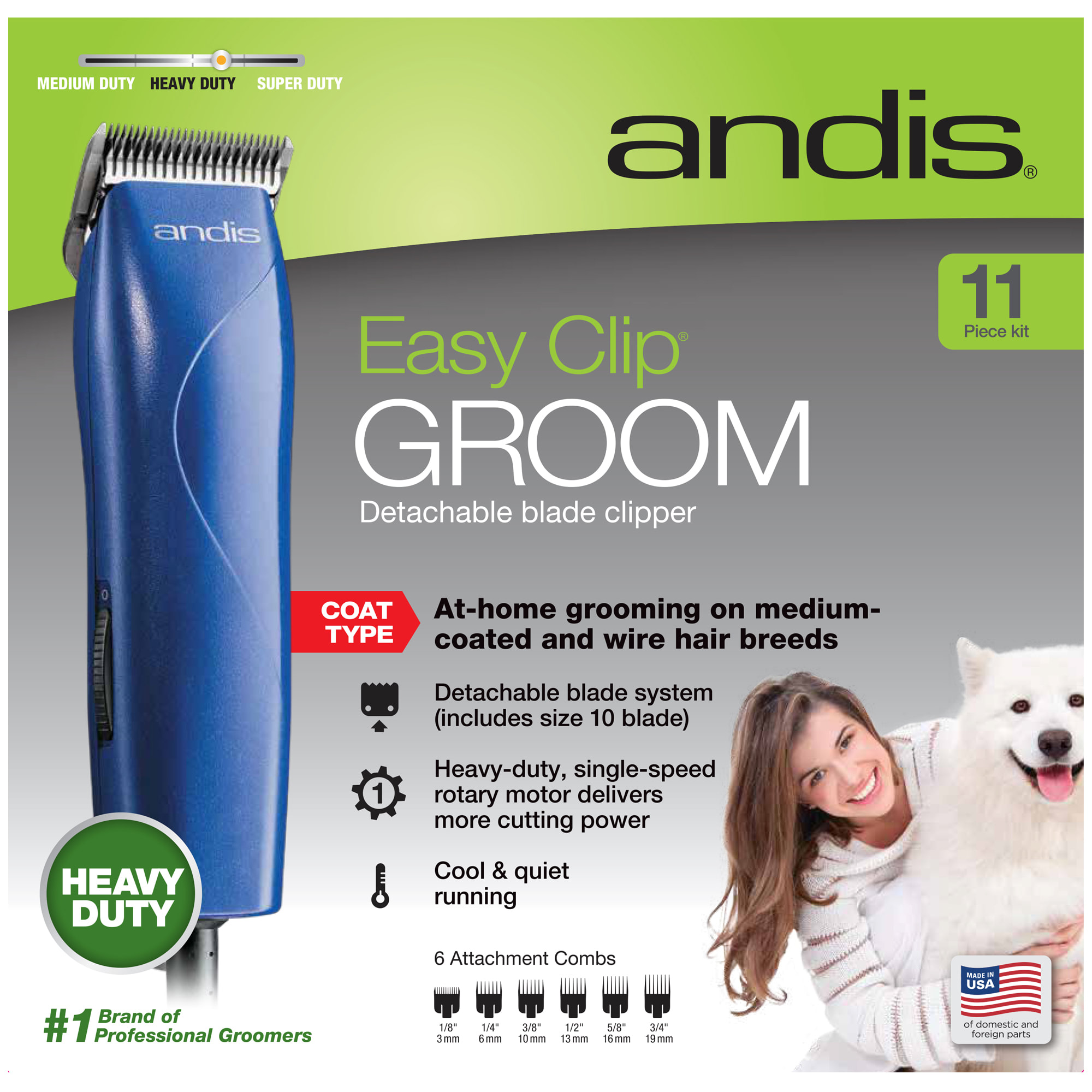 Andis Easy Clip Groom Clipper Kit For Dogs