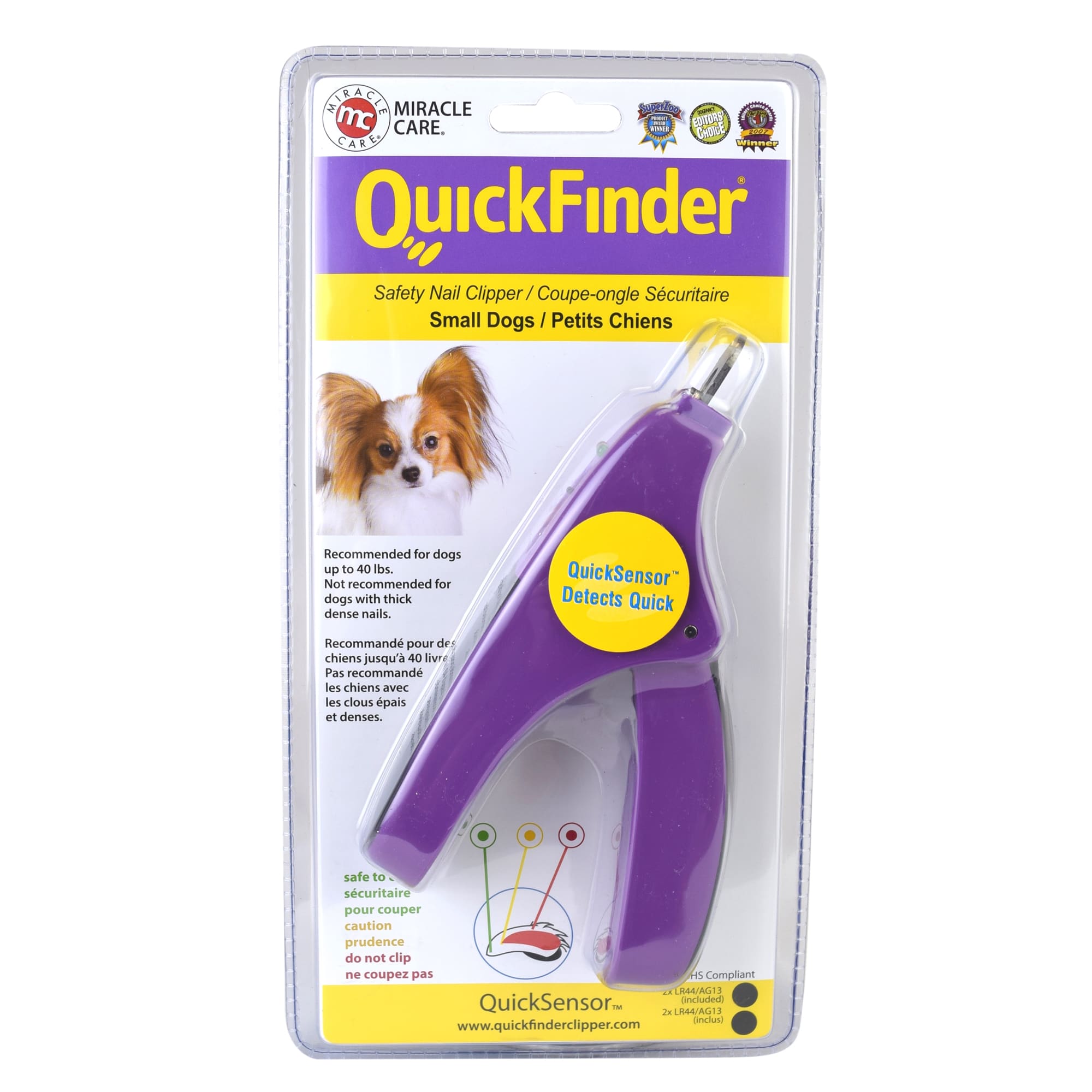 Miracle Care Purple QuickFinder Nail Trimmer for Dogs Small Petco