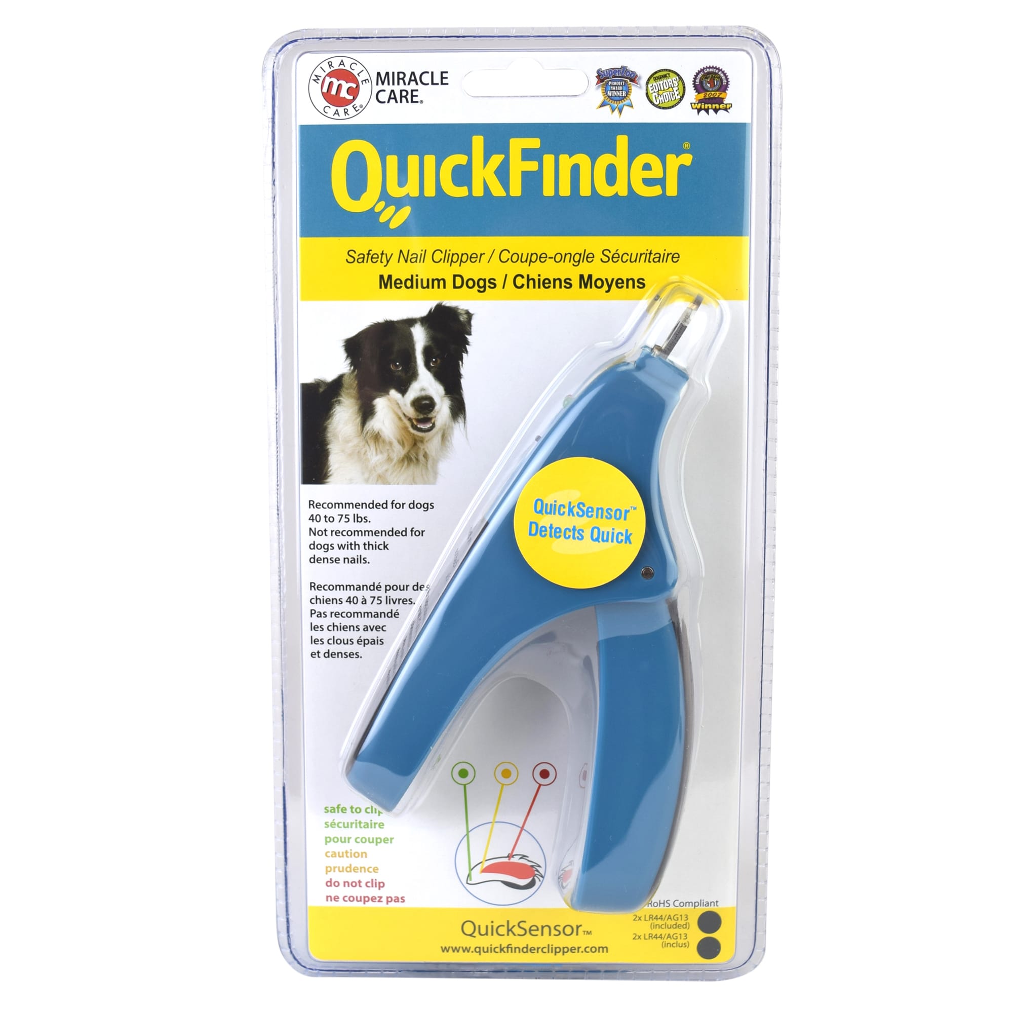 Miracle Care Blue QuickFinder Nail Trimmer for Dogs Medium Petco