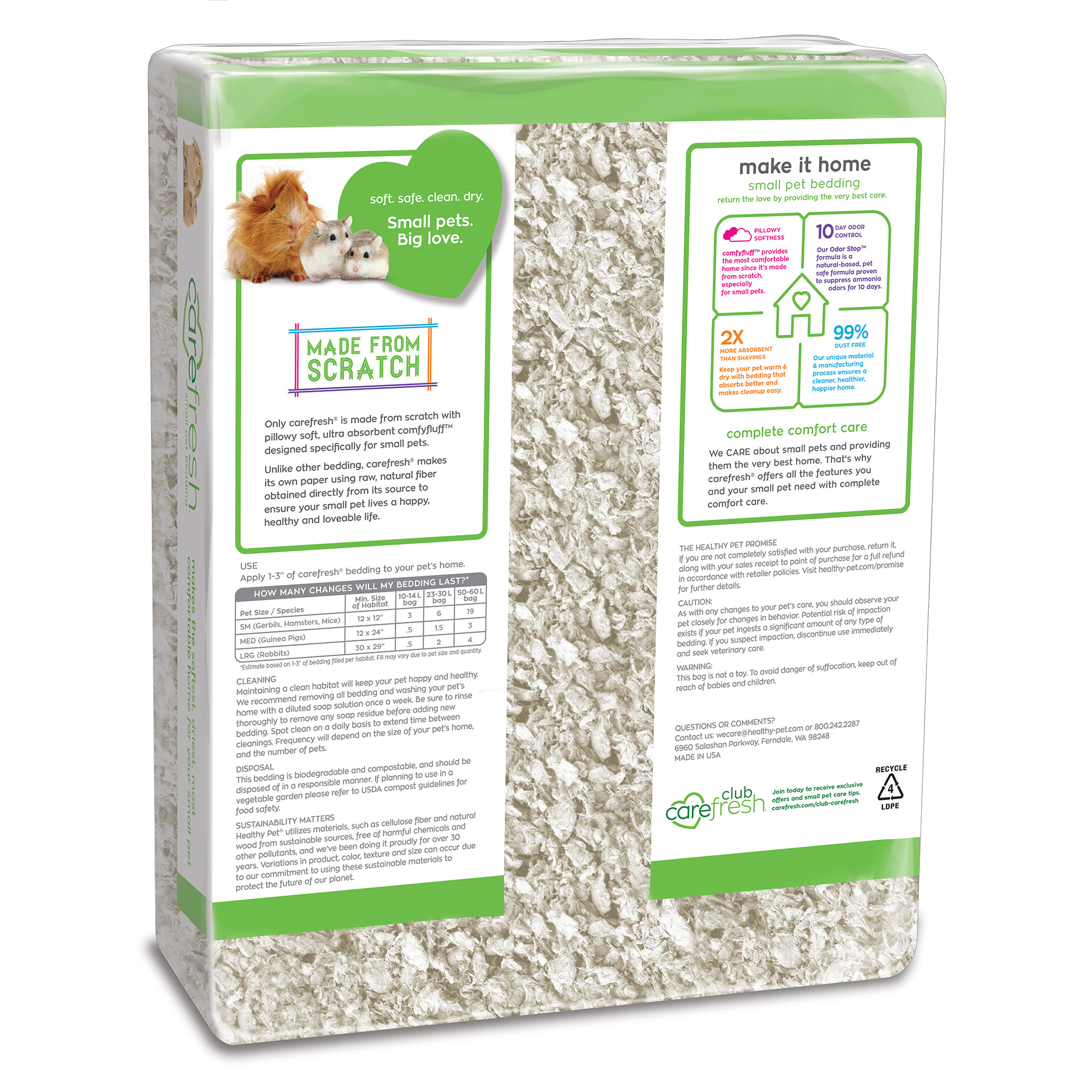 Carefresh White Small Pet Bedding 50 Liter Petco