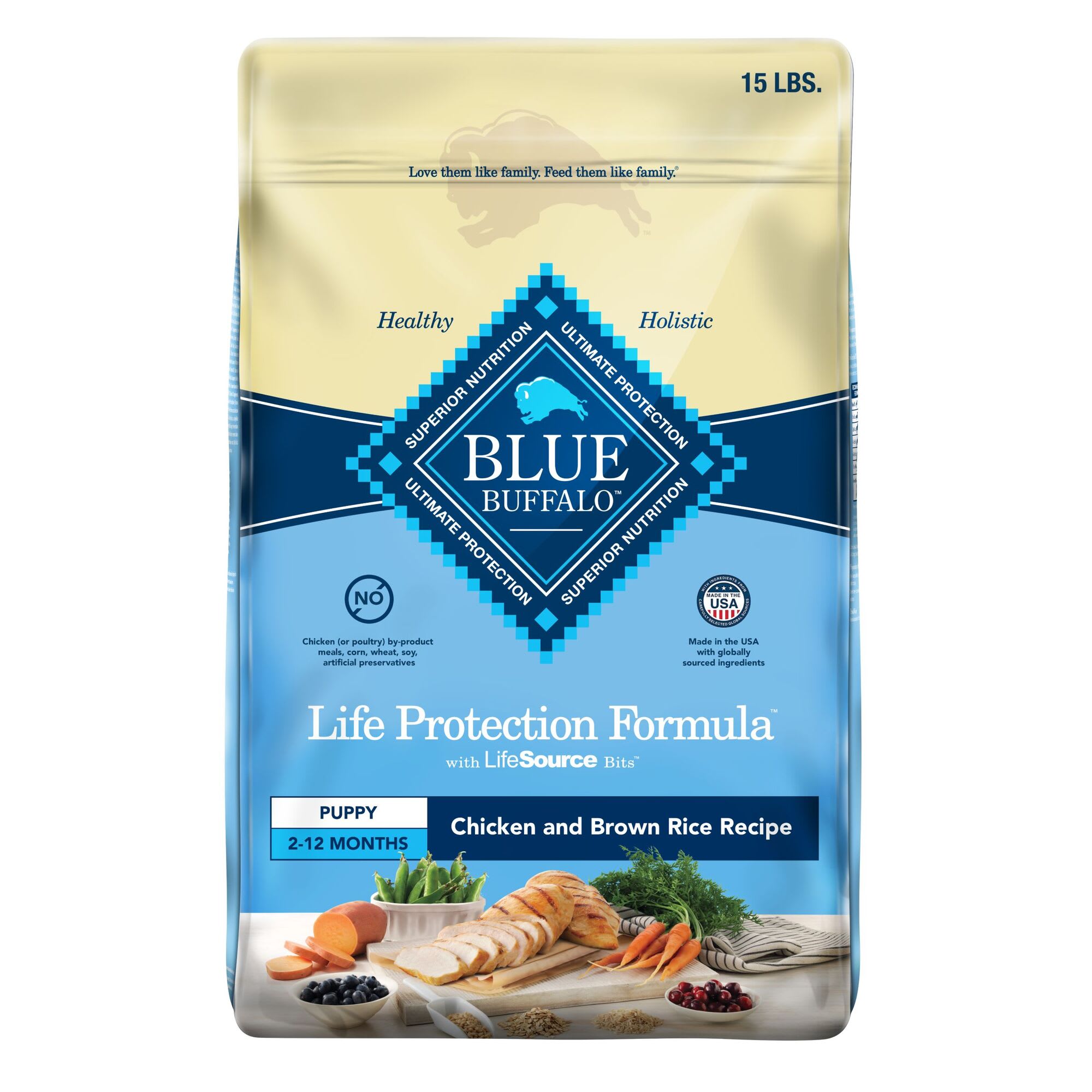 Blue Buffalo Life Protection Formula Chicken Brown Rice Puppy Dry Dog   1055534 Center 1