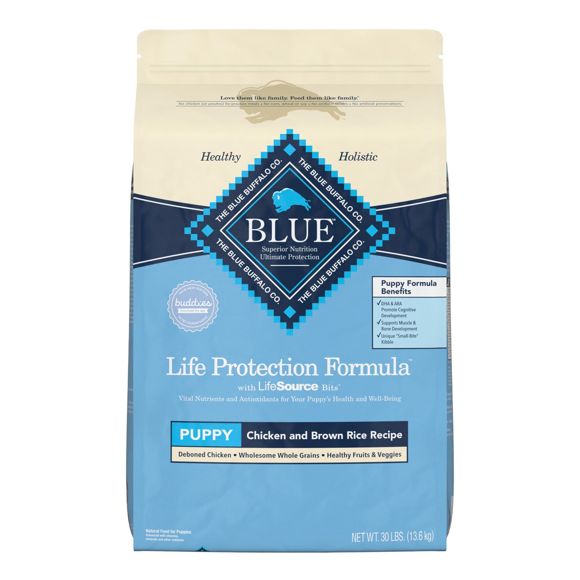 Cereza Retocar antes de Blue Buffalo Blue Life Protection Formula Natural Puppy Chicken and Brown  Rice Dry Dog Food, 34 lbs. | Petco