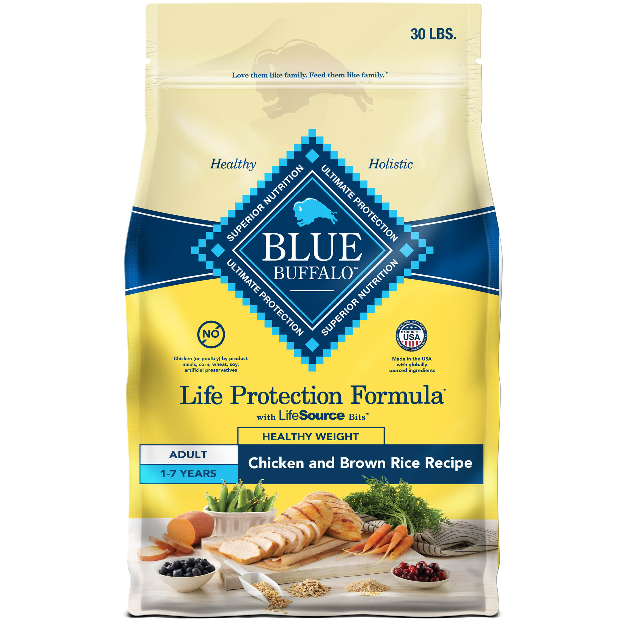 blue buffalo life protection formula natural adult healthy weight dry dog food