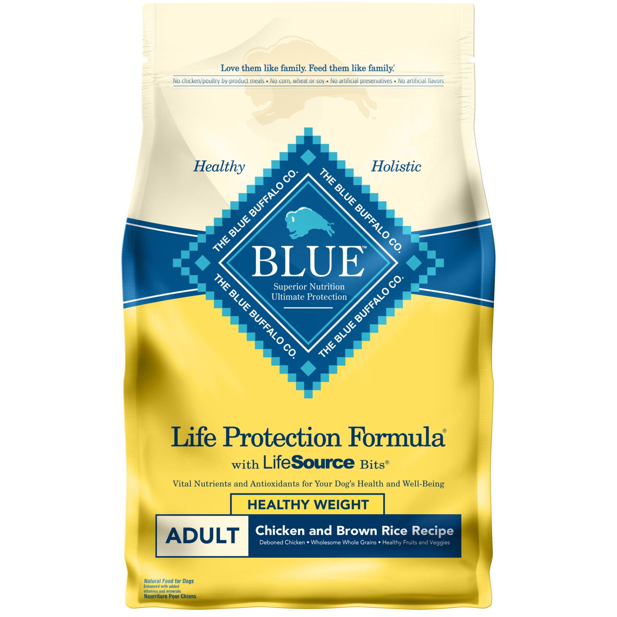 Blue Buffalo Blue Life Protection Formula Adult Healthy Weight Chicken & Brown Rice Recipe Dry Dog Food, 6 lbs.