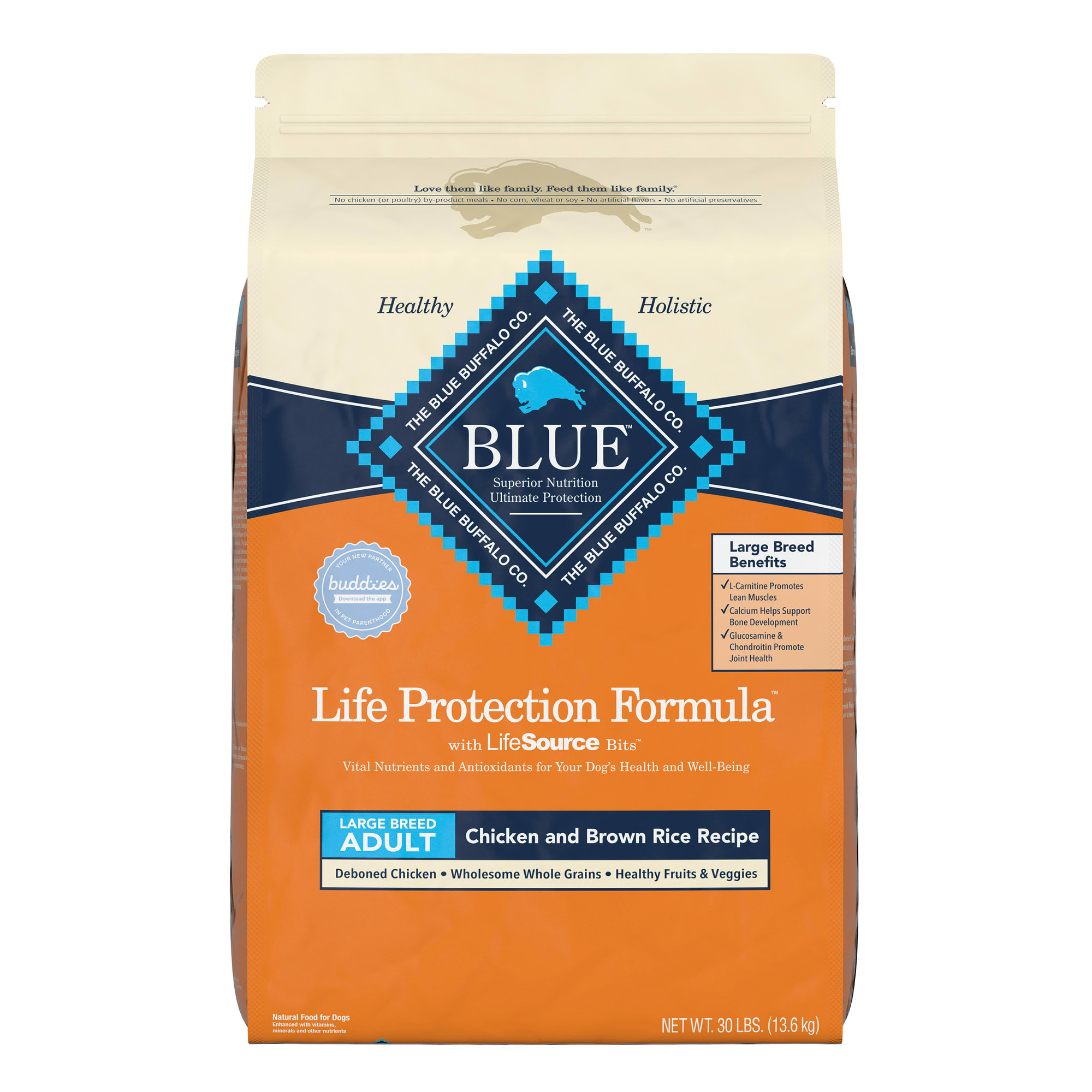 Blue Buffalo Blue Life Protection Formula Natural Adult Large Breed Chicken and Brown Rice Dry