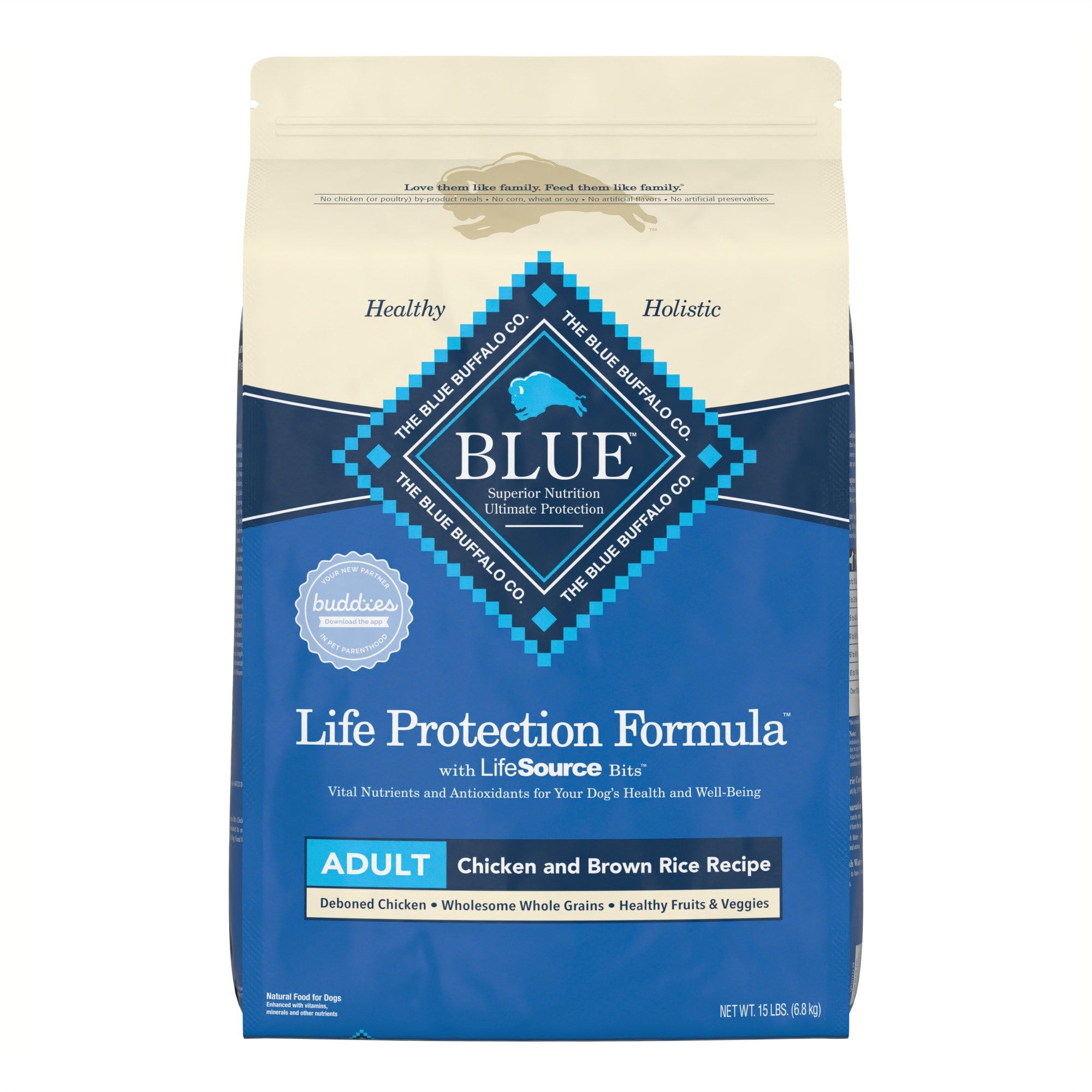 Blue Buffalo Blue Life Protection Formula Adult Chicken and Brown Rice  Recipe Dry Dog Food, 30 lbs.