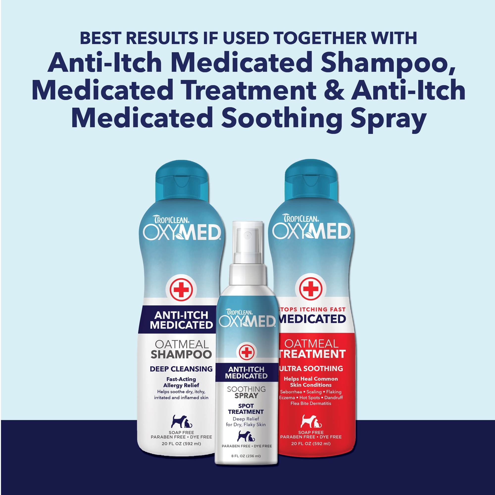 TropiClean OxyMed Medicated Anti itch Spray for Pets 8 fl. oz