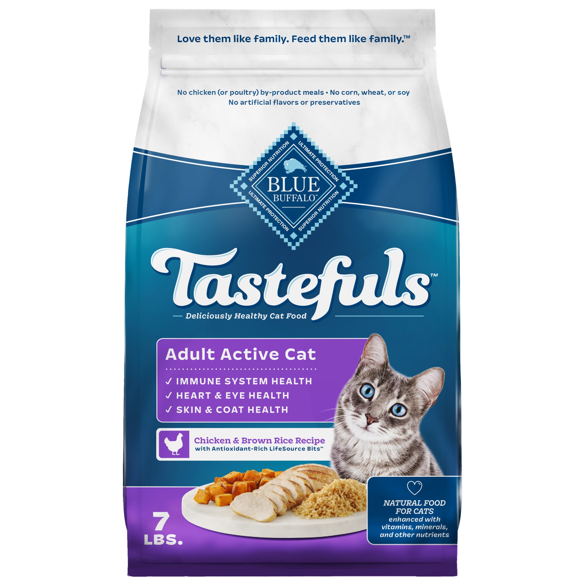 Blue Buffalo Tastefuls Weight Control Chicken Cat Food 15 lbs