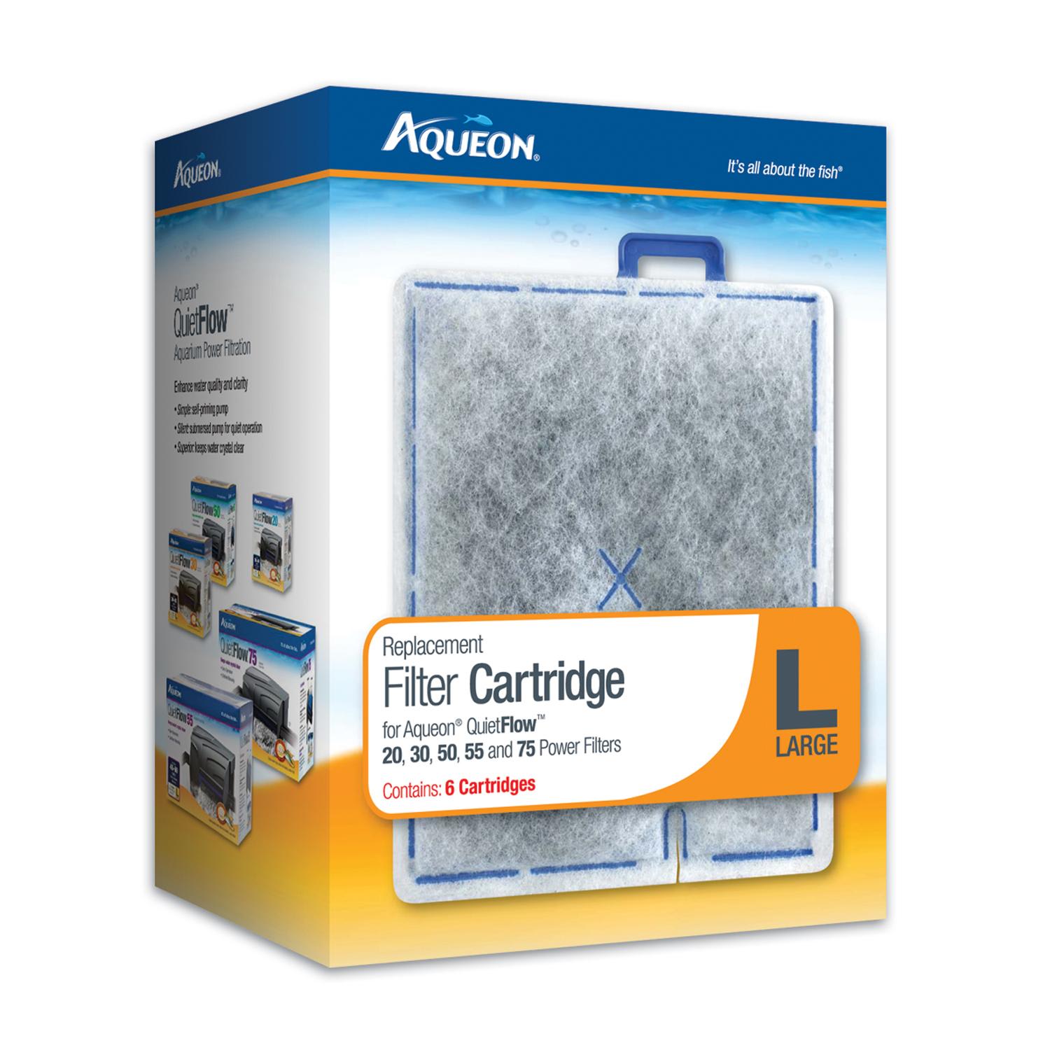 Aqueon Replacement Filter Cartridges, Large, Pack of 6 Petco