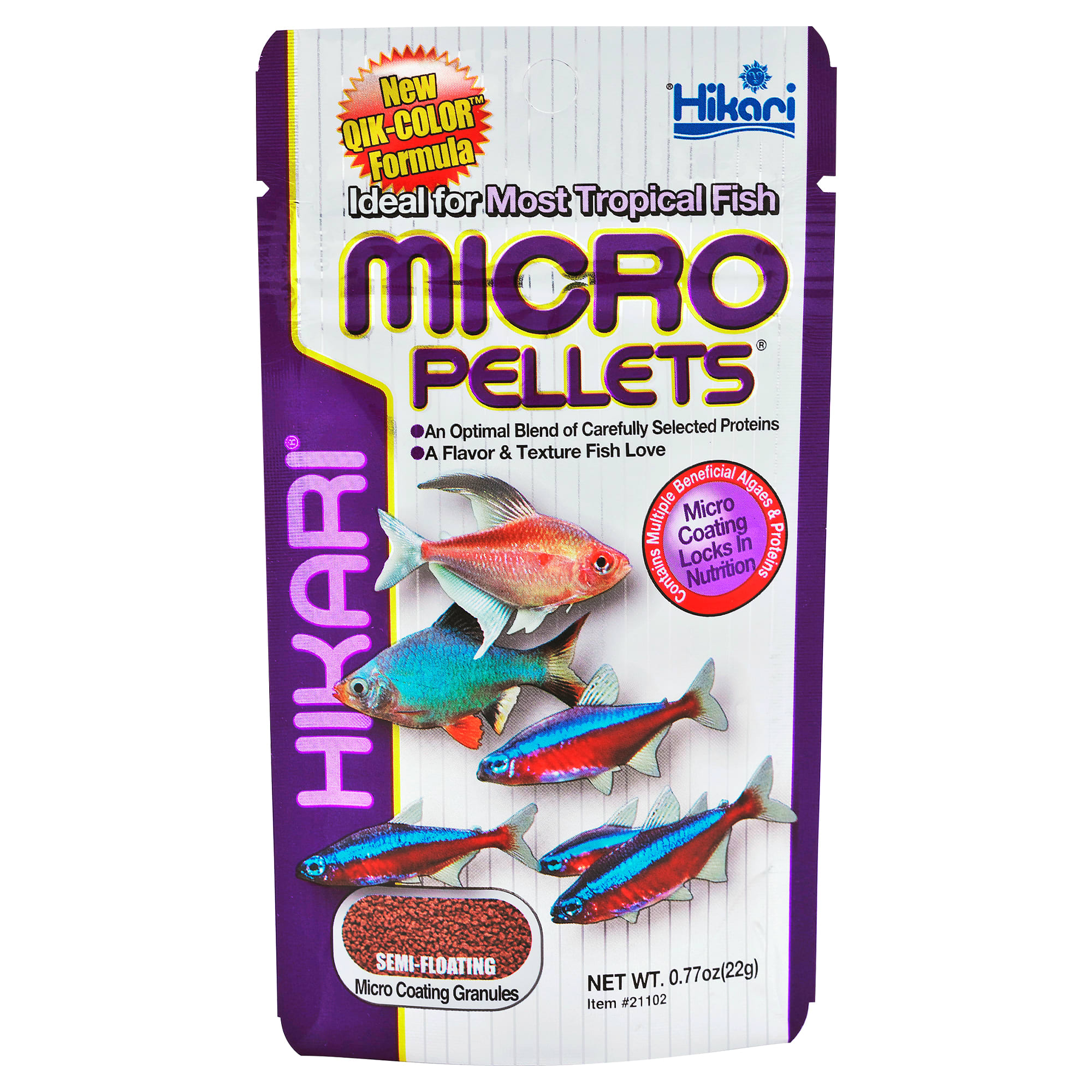 Hikari Tropical Micro Pellets for Tetras, Barbs & Small Fish, 0.77 oz.