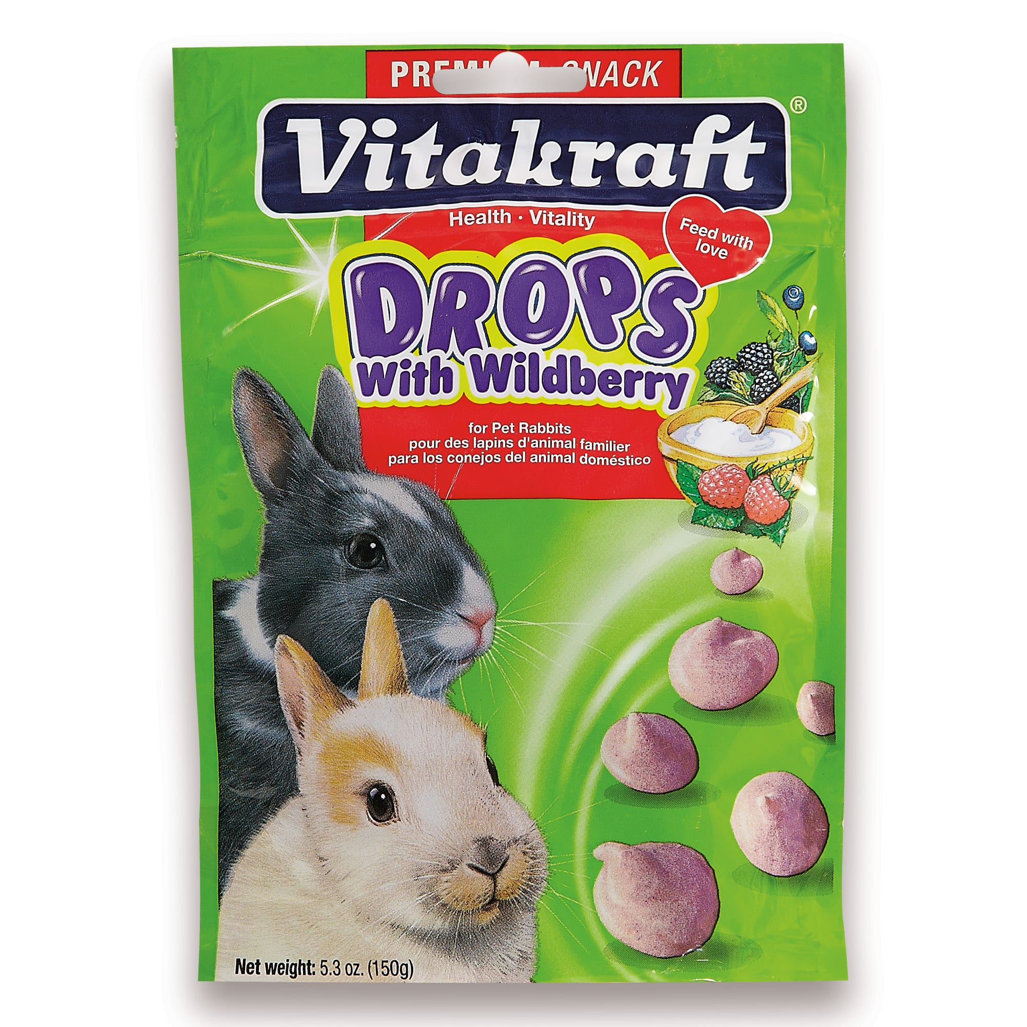 Vitakraft Drops with Wildberry Rabbit Treats 5.3 oz