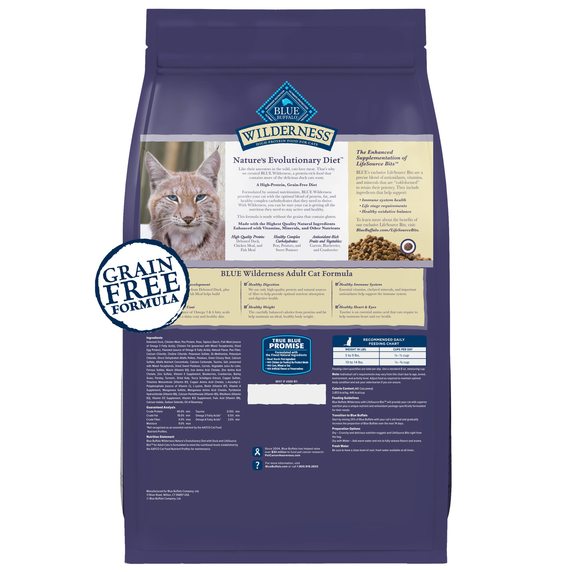 Blue Buffalo Wilderness High Protein Chicken Cat Food 12 lbs