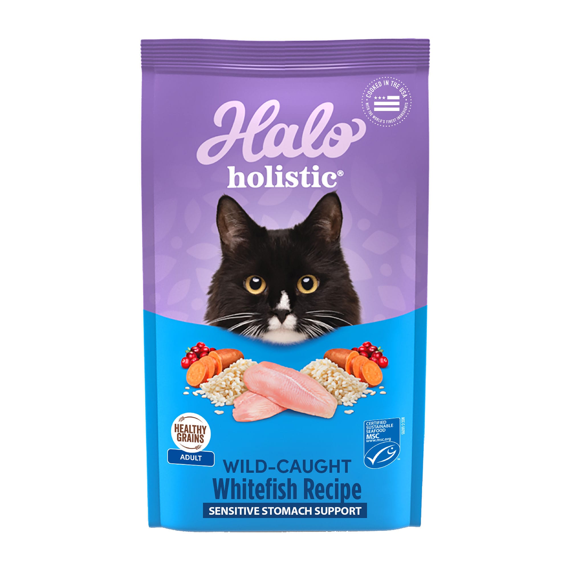 Halo Sensitive Stomach Holistic Seafood Medley Dry Cat Food, 6 lbs. Petco