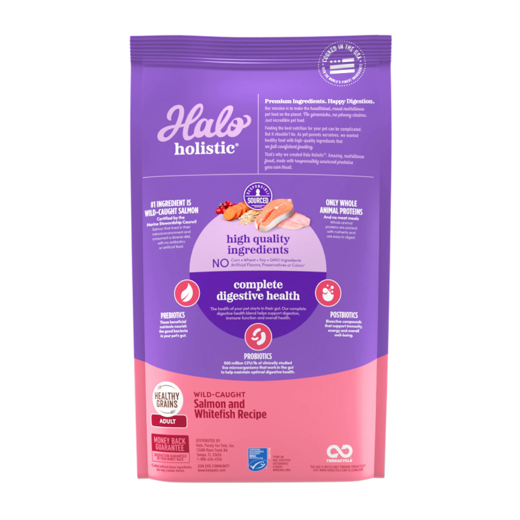 Halo Holistic Complete Digestive Health Wild caught Salmon