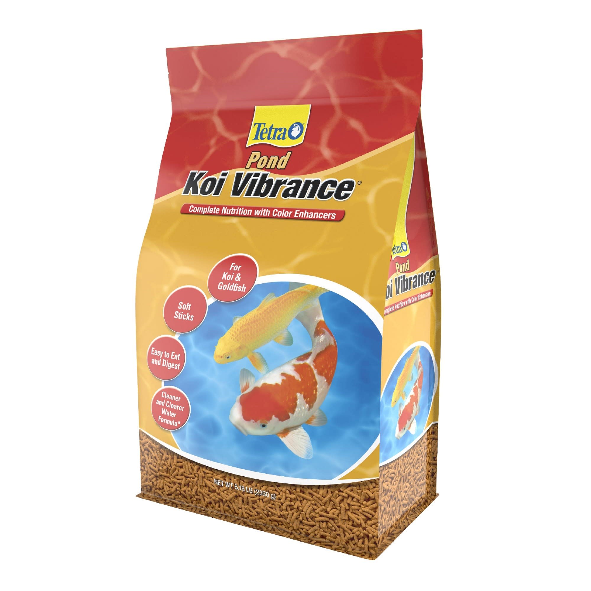 Tetra Pond Koi Vibrance Color Enhancing Sticks Koi & Goldfish Food, 3.31-lb  bucket