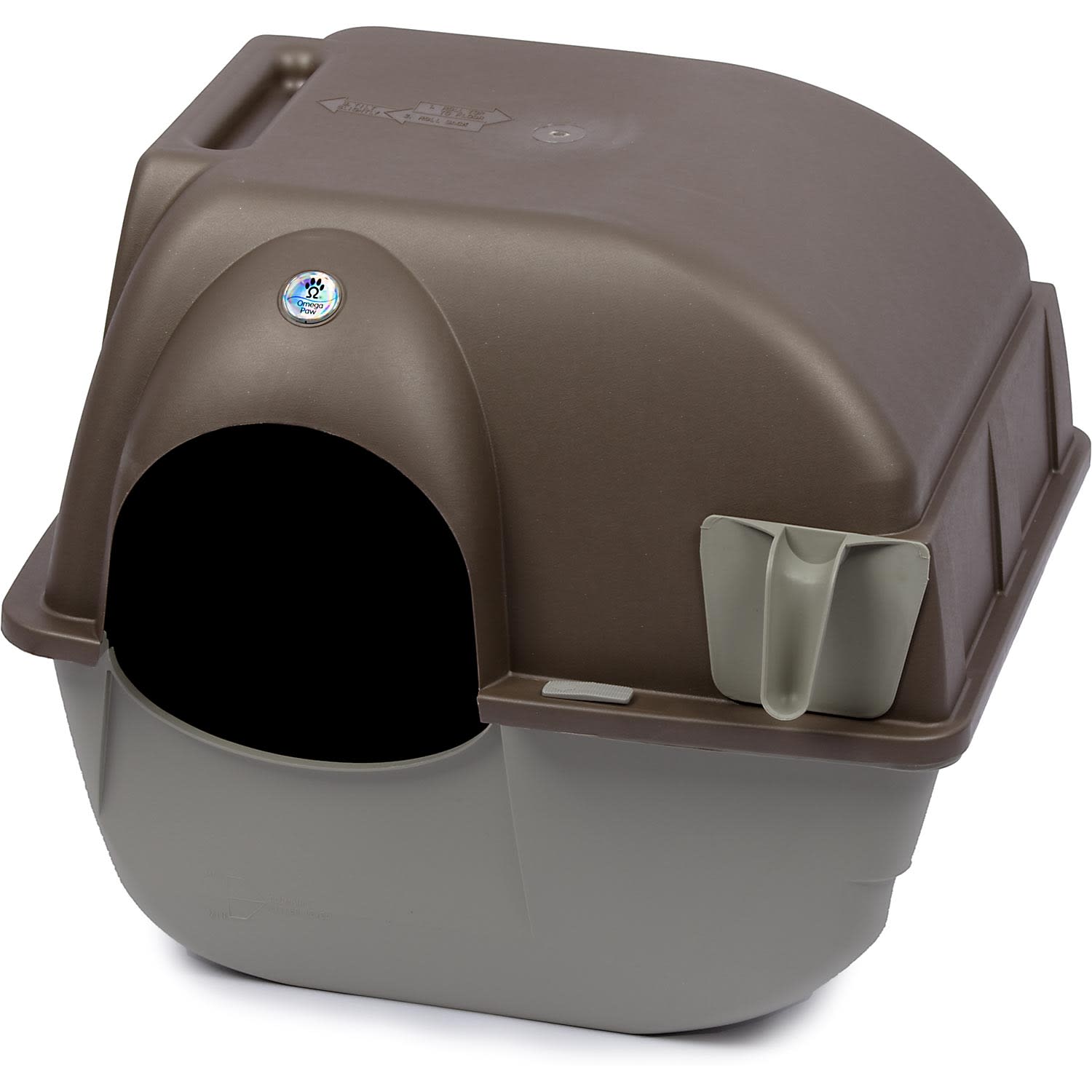 Omega Paw Premium Roll N Clean Blue Plastic Self-cleaning Sifting Litter Box  in the Litter Boxes department at