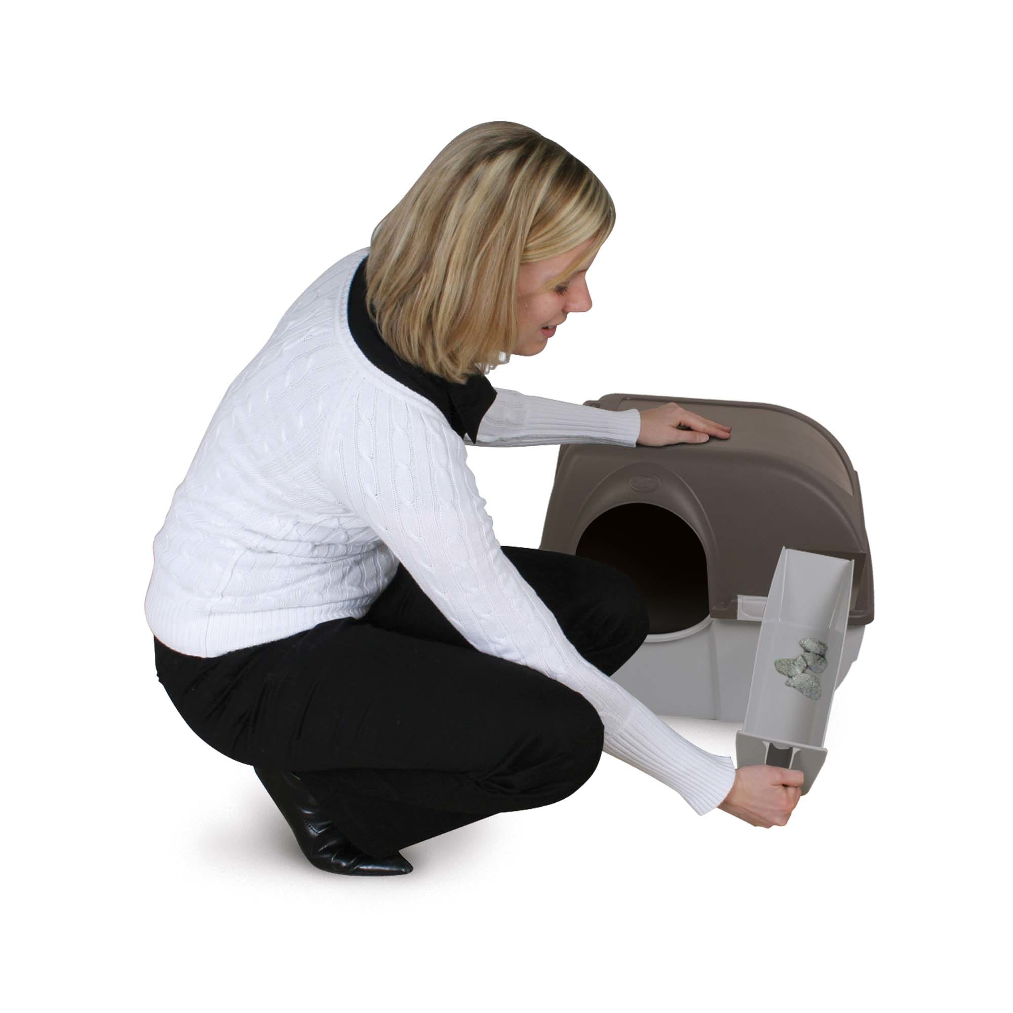 Omega Paw Roll 'n Clean Self Cleaning Litter Box for Cats ...