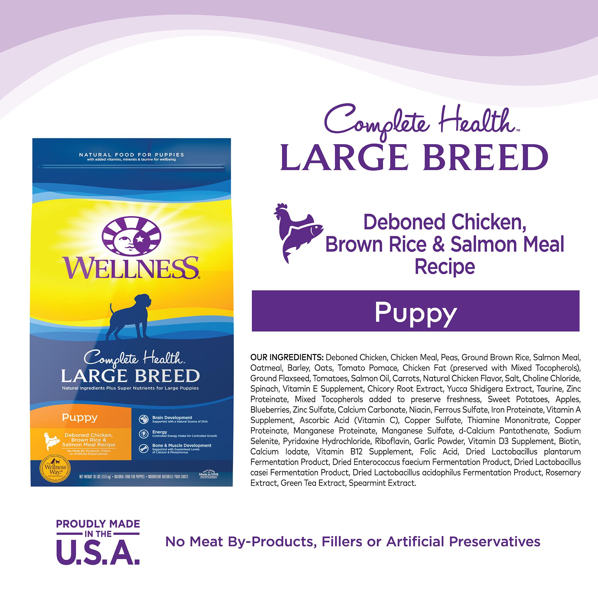 Wellness large breed puppy dog clearance food