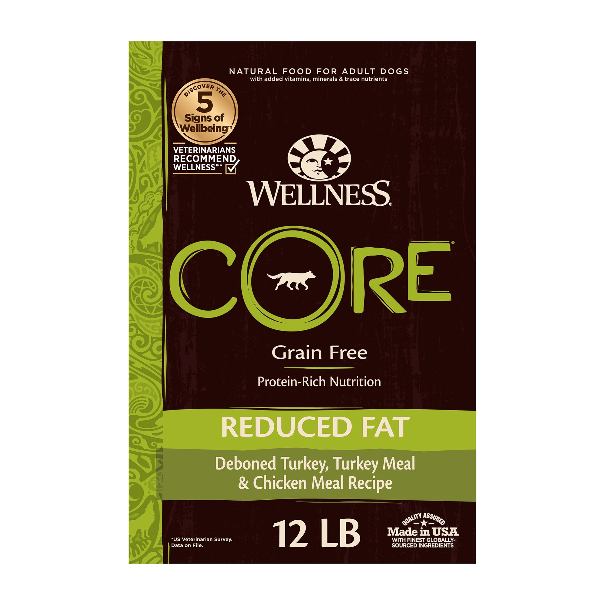 Wellness CORE Natural Grain Free Reduced Fat Dry Dog Food 24 lbs