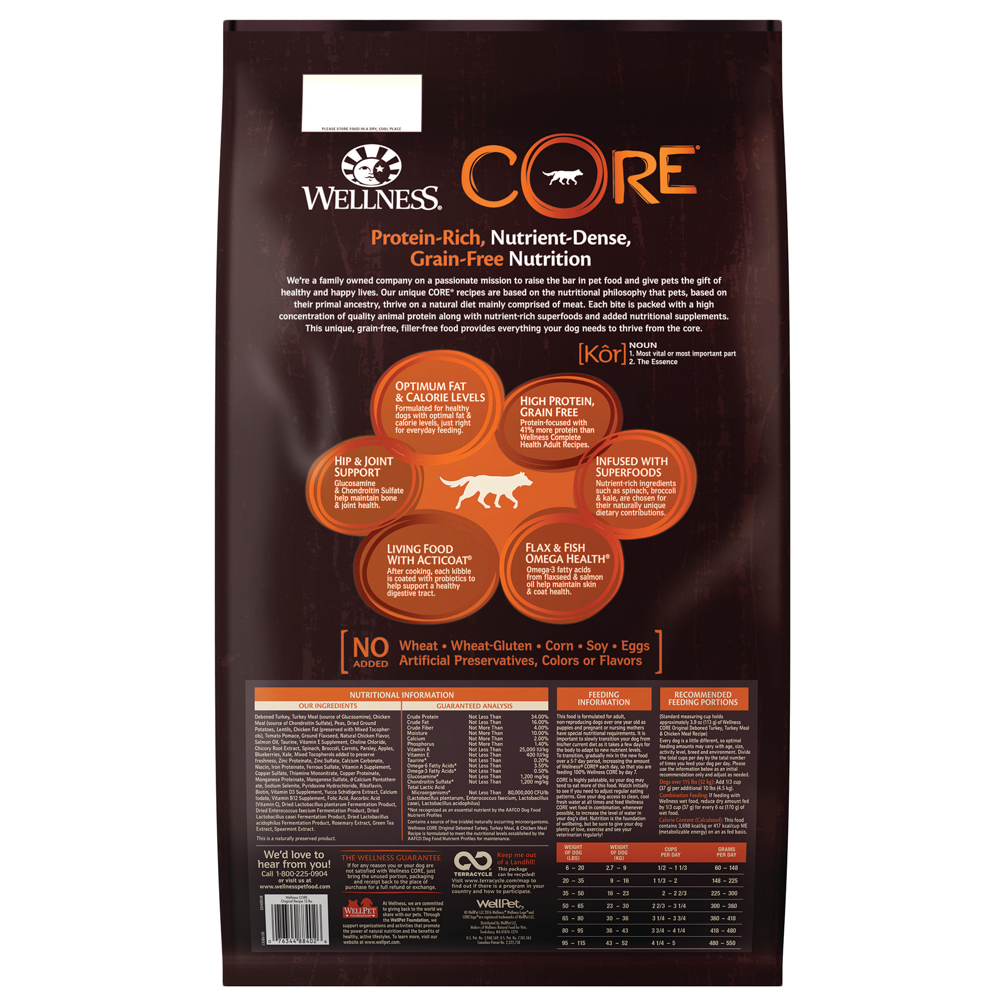 Wellness Core Original Formula Dry Dog Food 12lb for sale online eBay
