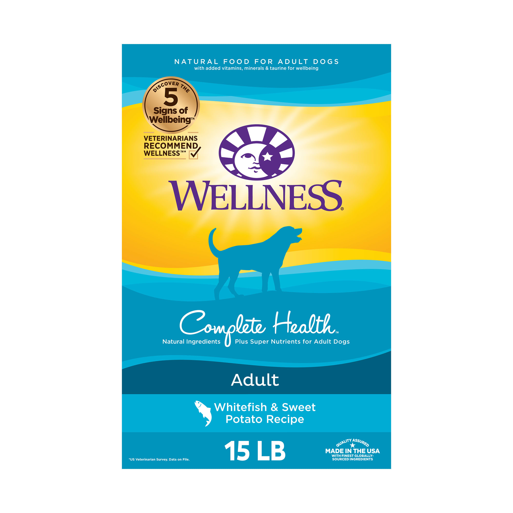 Wellness Complete Health Natural Whitefish Sweet Potato Recipe Dry Dog Food 30 Lbs Petco