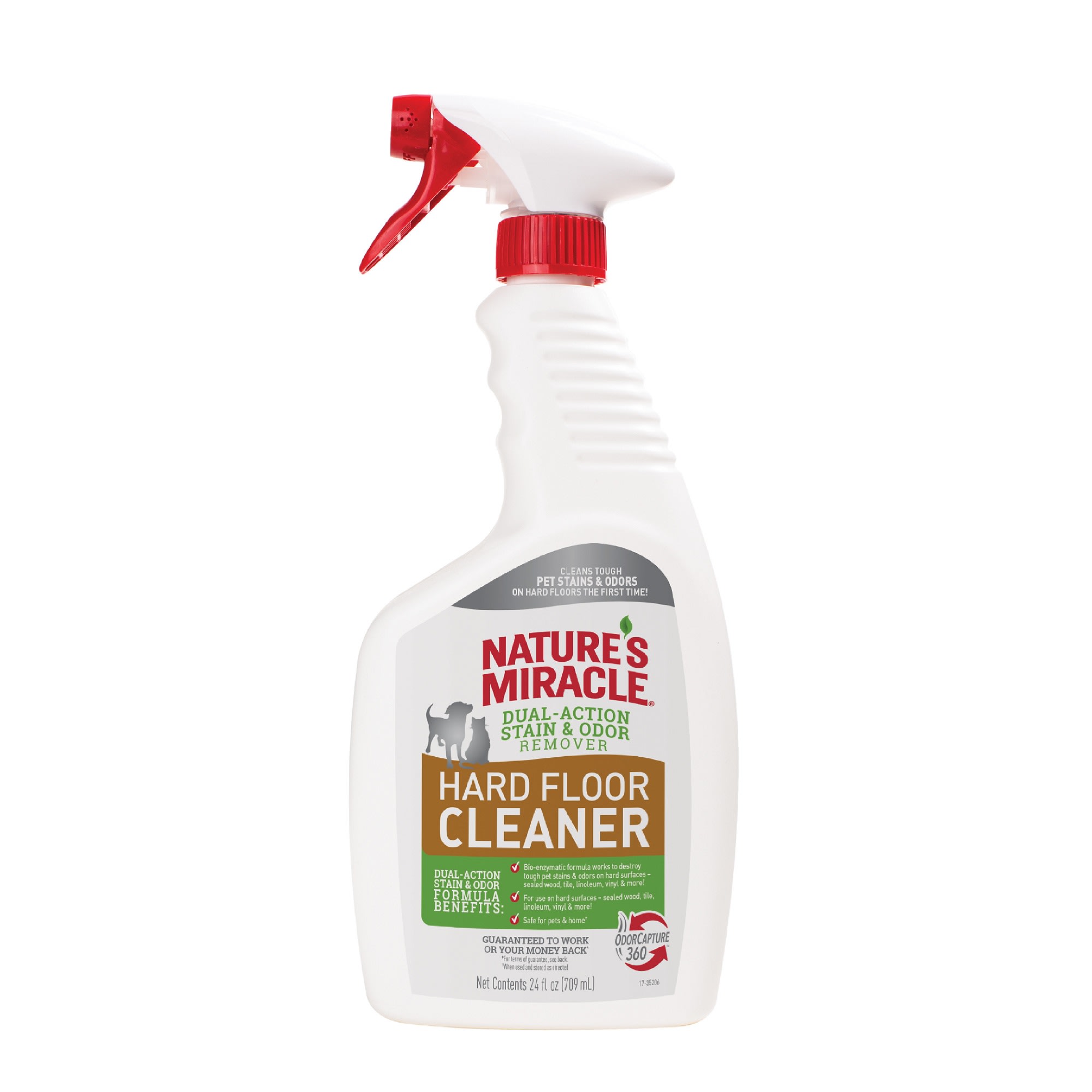 Nature s Miracle Dual Action Hard Floor Cleaner Stain Odor Remover for Pet Stains Odors 24 oz. Petco