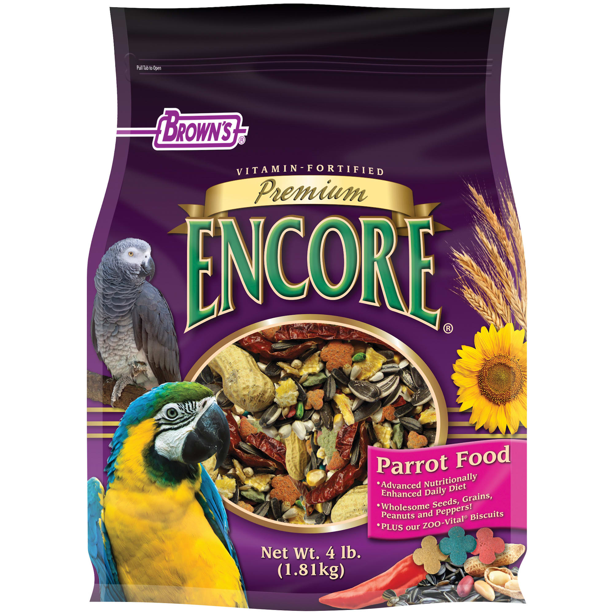 encore parrot food