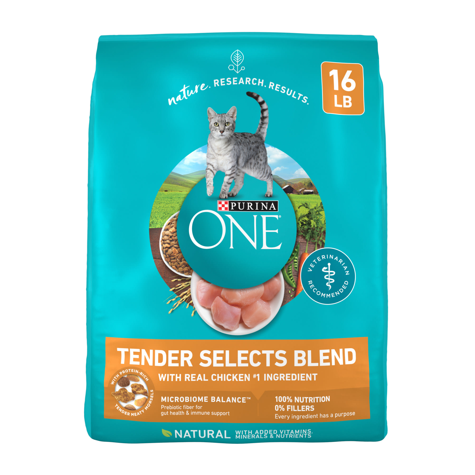 Purina One Natural Tender Selects Blend With Real Chicken Dry Cat Food 16 Lbs Bag Petco