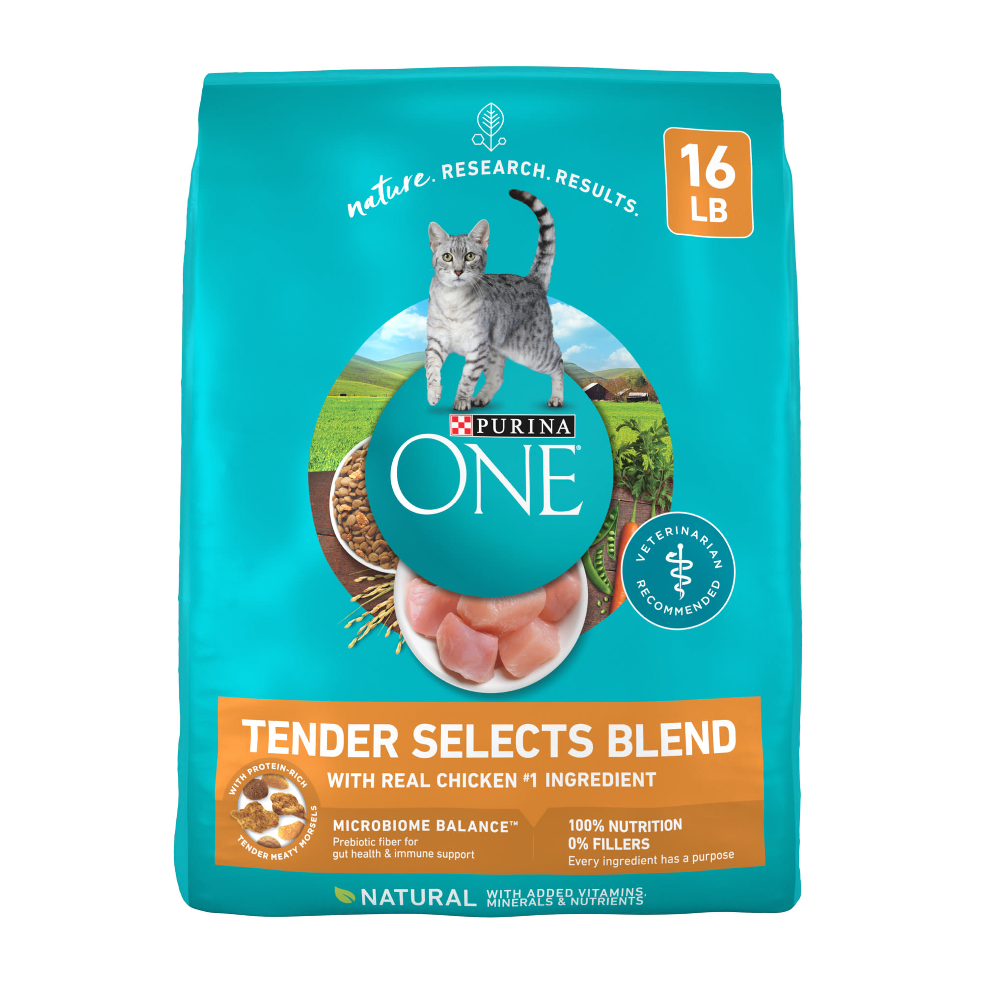 Purina ONE Tender Selects Blend With Real Chicken Natural Dry Cat Food 16 lbs